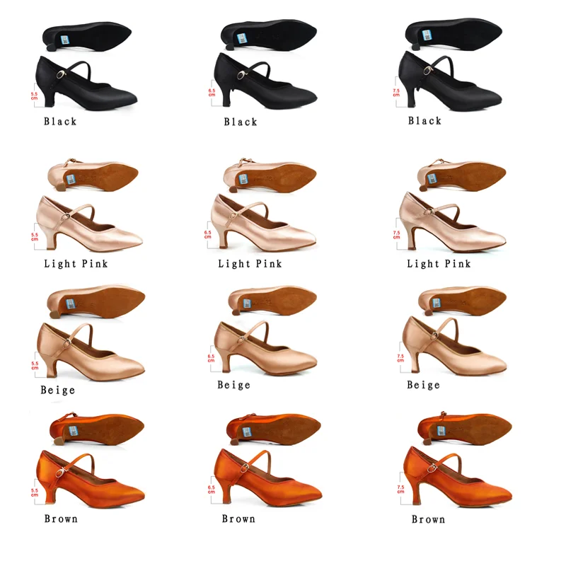 New Women Elegant Ballroom Modern Dancing Shoes Tango/Ballroom/Latin Dance Shoes Latin Shoes For Ladies Heeled 5.5/6.5/7.5 CM