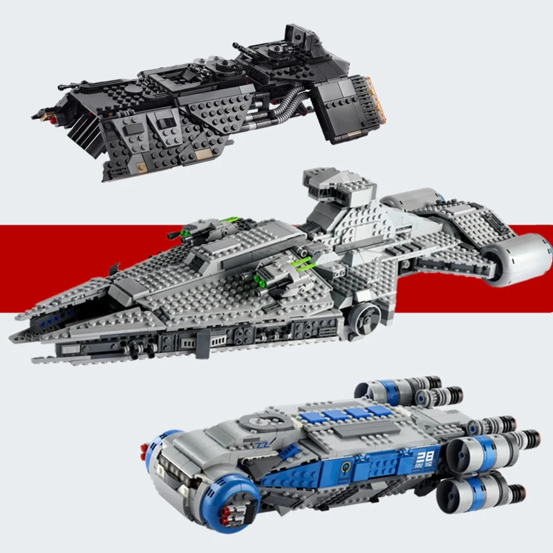 

Disney Stars Space Wars Imperial Shuttle Fighter Ren Transport Ship Figures Building Blocks Bricks Kids Toys Boys Gift