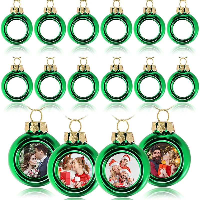 

12 Pieces Sublimation Christmas Ball Ornaments DIY Xmas Hanging Decorations for Christmas Party Decoration DIY