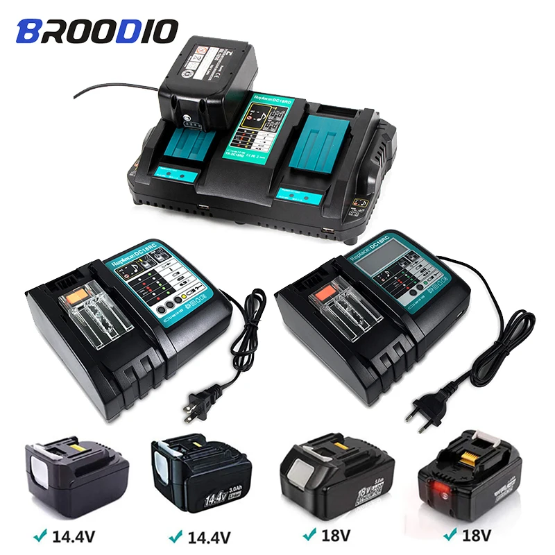 

Smart Li-ion Battery Charger DC18RC Double USB Charger For Makita 18V BL1815 BL1830 BL1840 BL1860 14.4V BL1415 BL1430 Power Tool