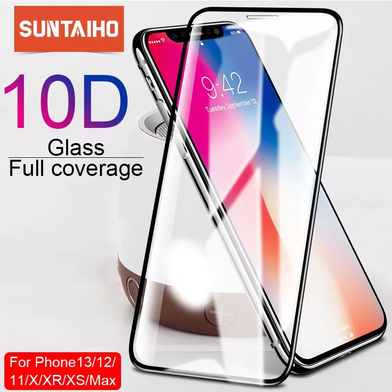 

New Fashion Original for iPhone X XS 6 6S 7 8 plus glass screen protector for iPhone 13 12 ProMAX 11 XR protector glass10D prote
