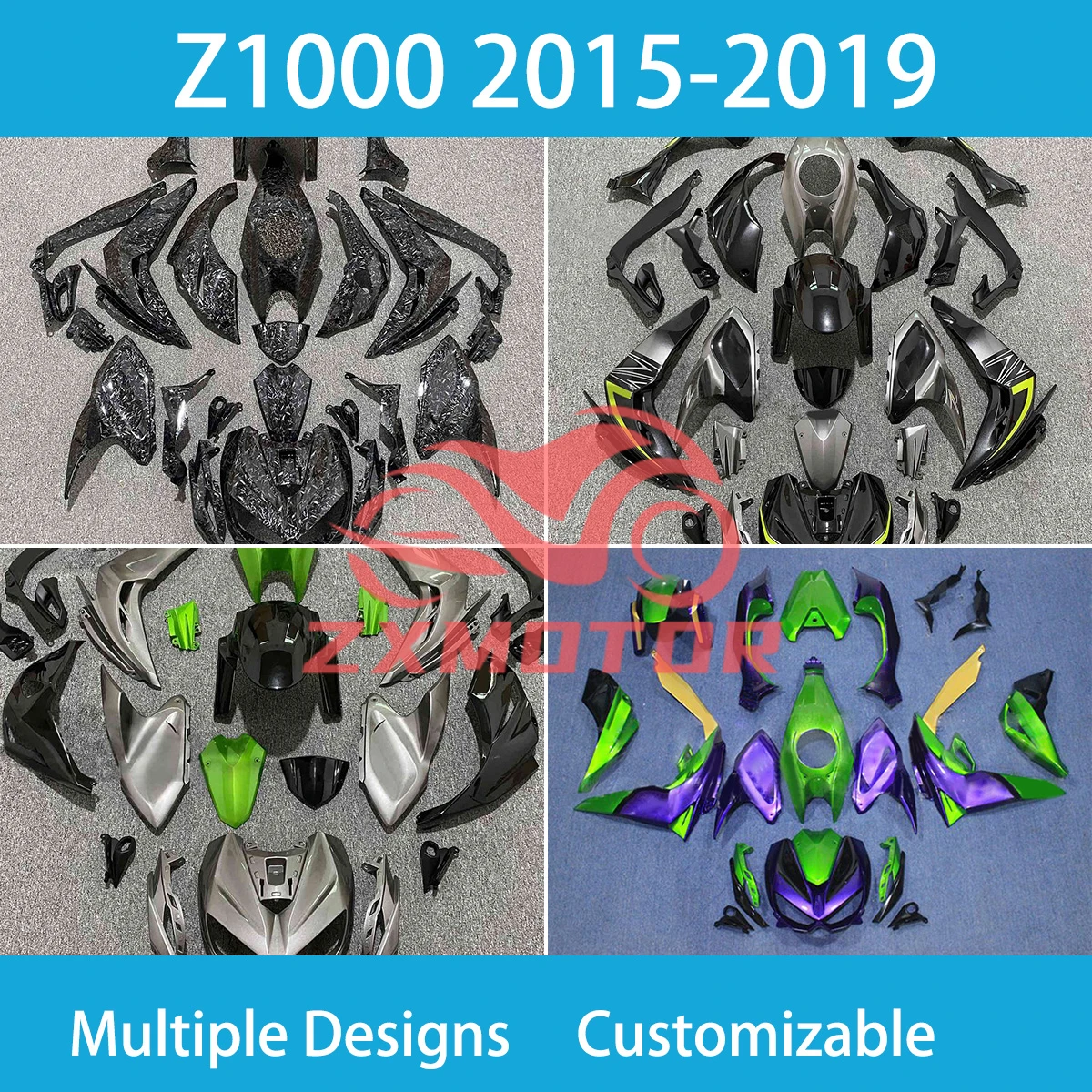 Комплект обтекателей из АБС-пластика Z1000 2015 2016 2017 2018 2019 настраиваемые аксессуары