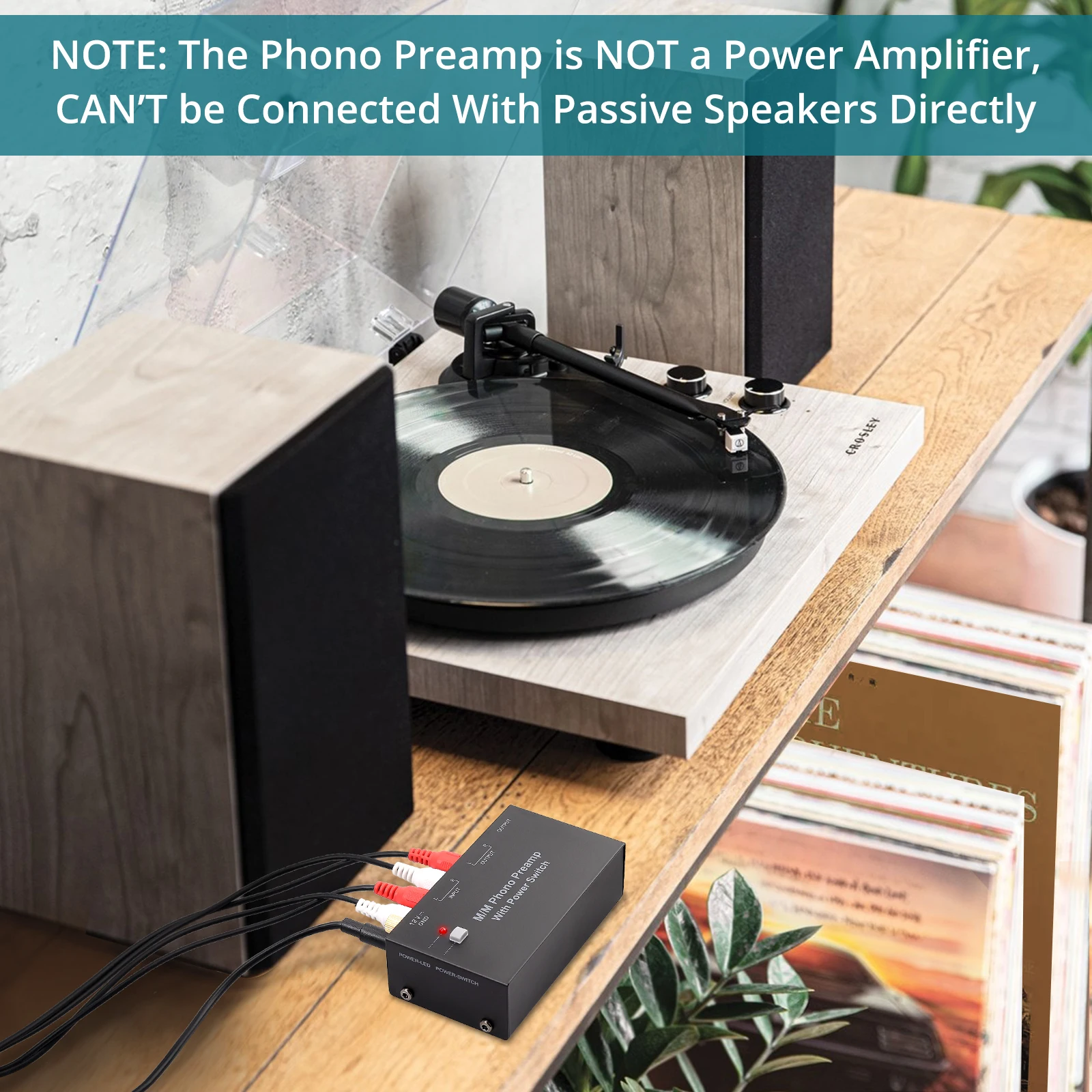 Neoteck M/M Phono Preamp с выключателем питания преусилитель проигрыватель preamp RCA вход