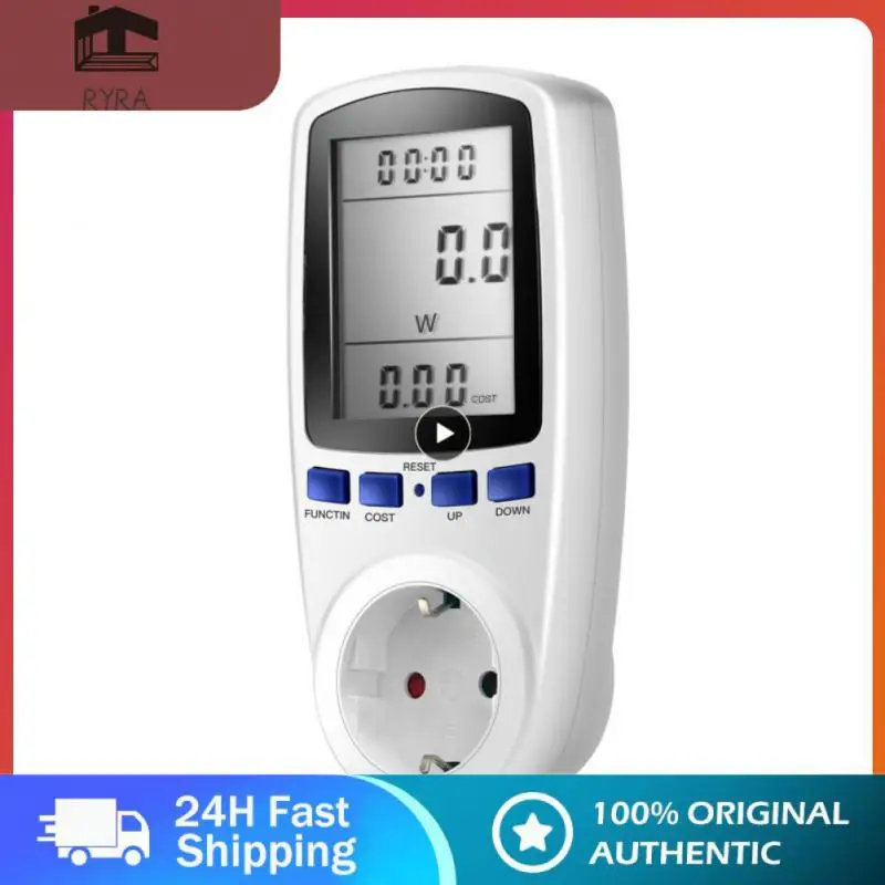 

CoRui 220V Energy Meter Socket Digital LCD Wattmeter Monitor Wattage Kwh FR US UK AU BR Plug Energy Power Fee Measuring Analyzer