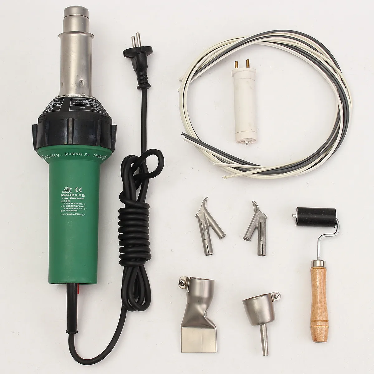 

1500W 2000W Electronic Heating Core Machine Hot Air Torch Plastic Welding Guns For Welder Gun Flat Nozzle Hat Mouth Kit 50/60HZ