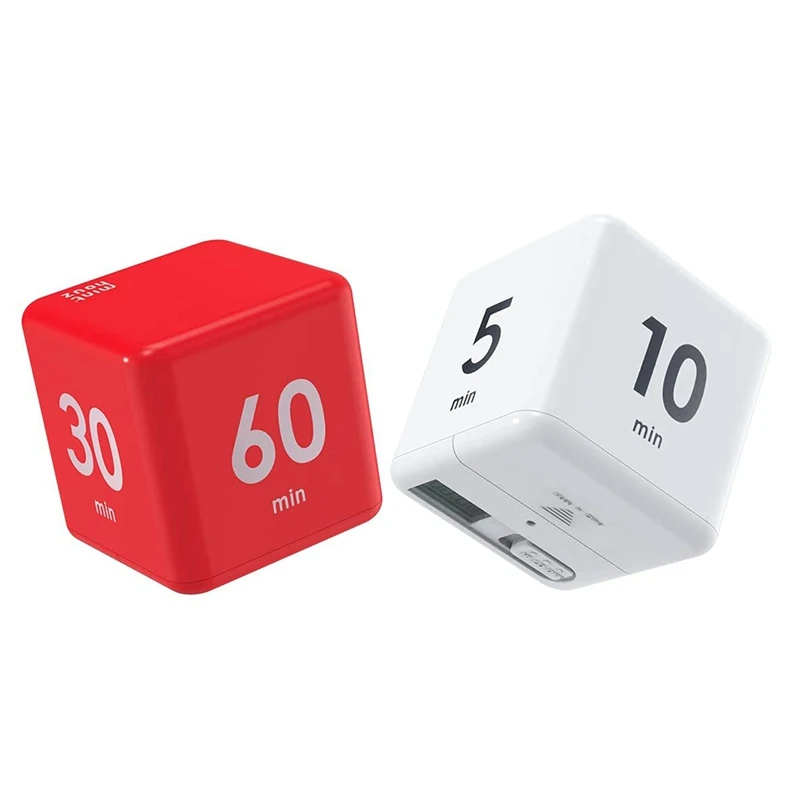 

Cube Timer, 2 Pieces Kitchen Timer 2.6 Inch Gravity Sensor Flip Digital Timer For Time Management And Countdown Settings