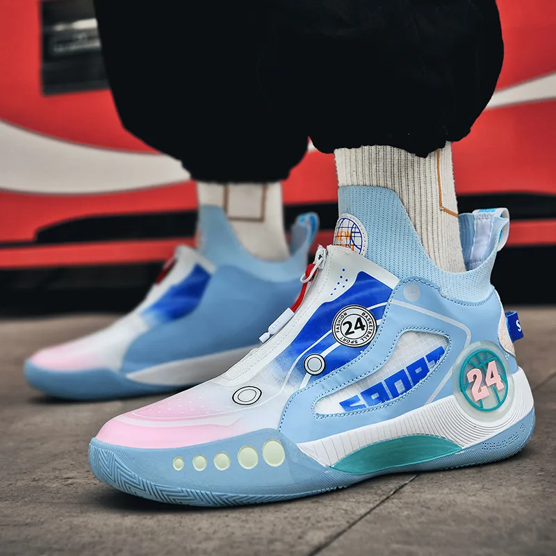 Professional Fashion Men's Basketball Shoes Couple Designer Basketball Sneakers Man Damping Non-slip Training Athletic Shoes Men