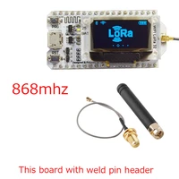 0 96 inch oled esp32 sx1276 wifi bluetooth compatible lora development board 868mhz lora kit 32 module iot with weld pin header