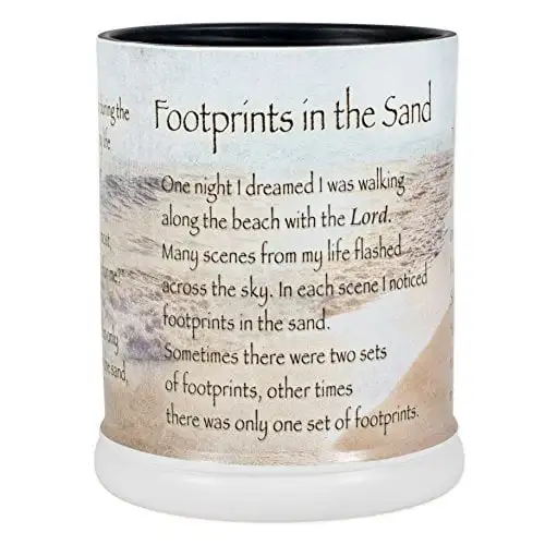

Footprints in the Sand Brown Ceramic Stoneware Large Jar Candle Warmer