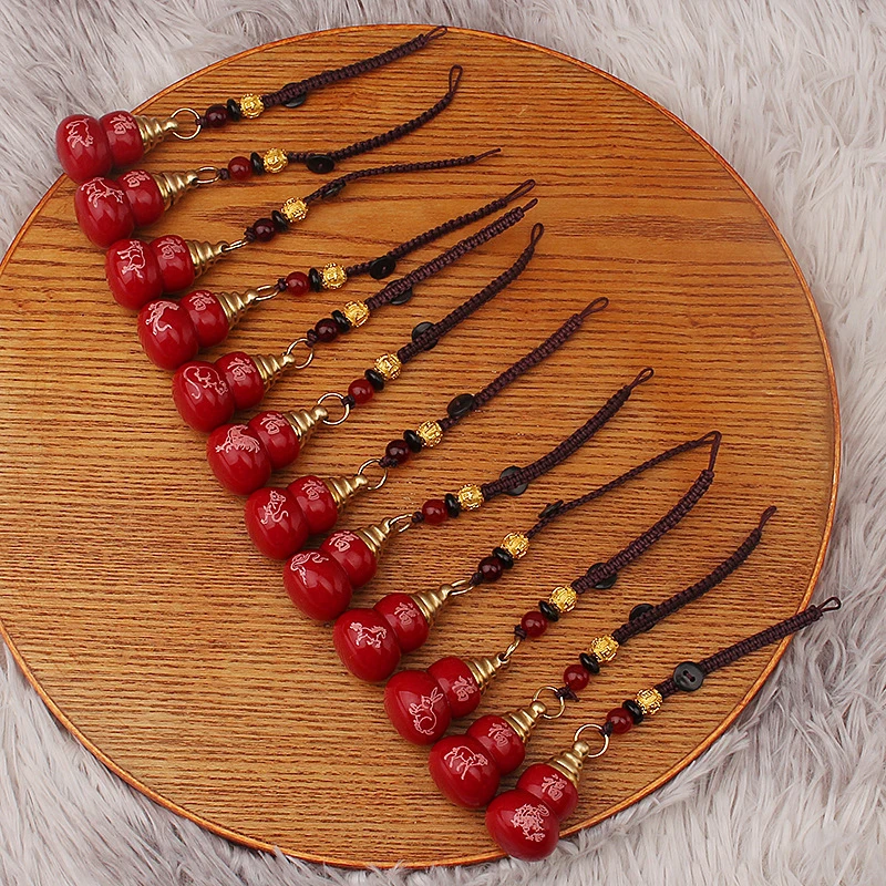 Киноварь Красный Калабас Подвеска Полая Бутылка Упаковка Можно Открыть