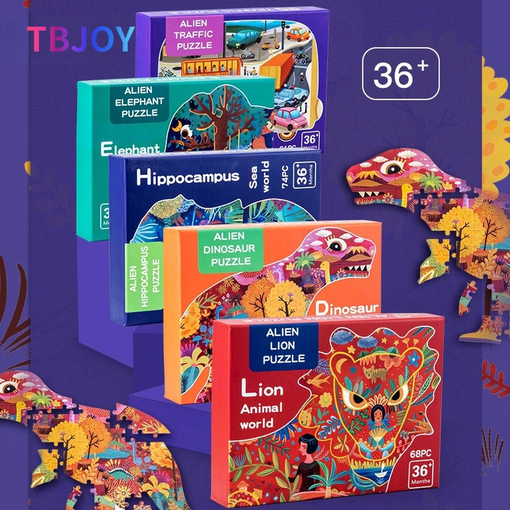 

Cartoon Scene Children Puzzle Toy Preschool Early Educational Transportation Dinosaur Puzzle Game Kids Montessori Christmas Gift
