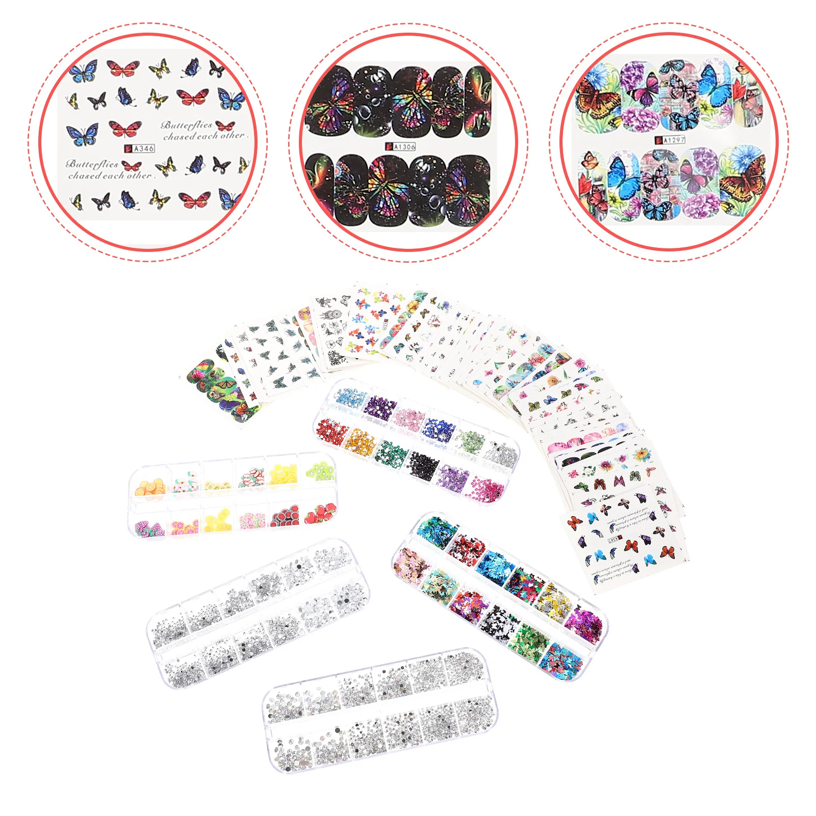 

Nail Accessories Female Decor Butterflies Women Manicure Accessory Beauty Tool Creative Decoration Rhinestones