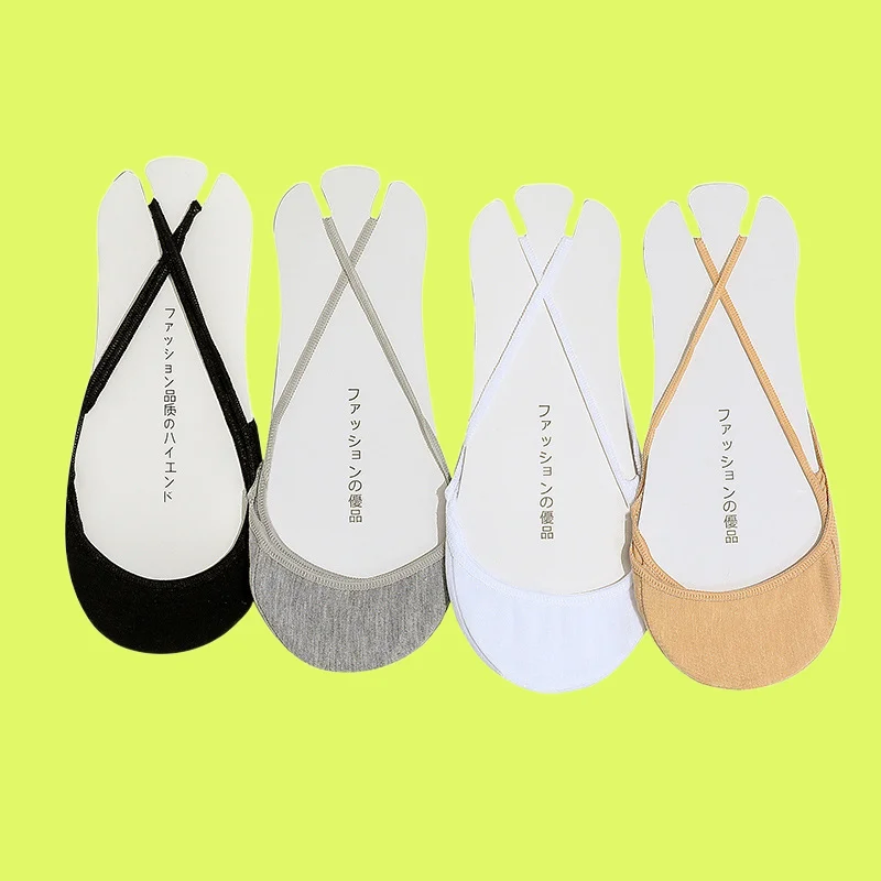 Женские невидимые носки-лодочки с закрытым носком летние носки на высоком