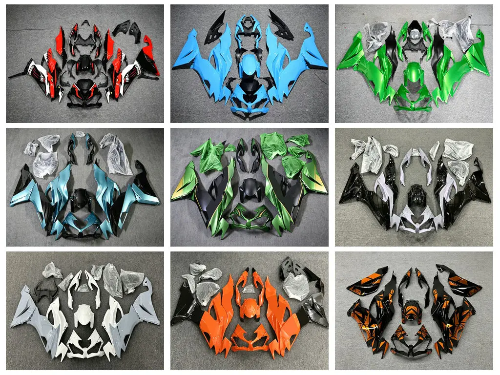 Фото Новый комплект обтекателей из ABS-пластика (4 шт.) для Kawasaki ZX6R 636 2019-2023 гг. – аксессуары для мотоциклов, возможность индивидуальной настройки. №1