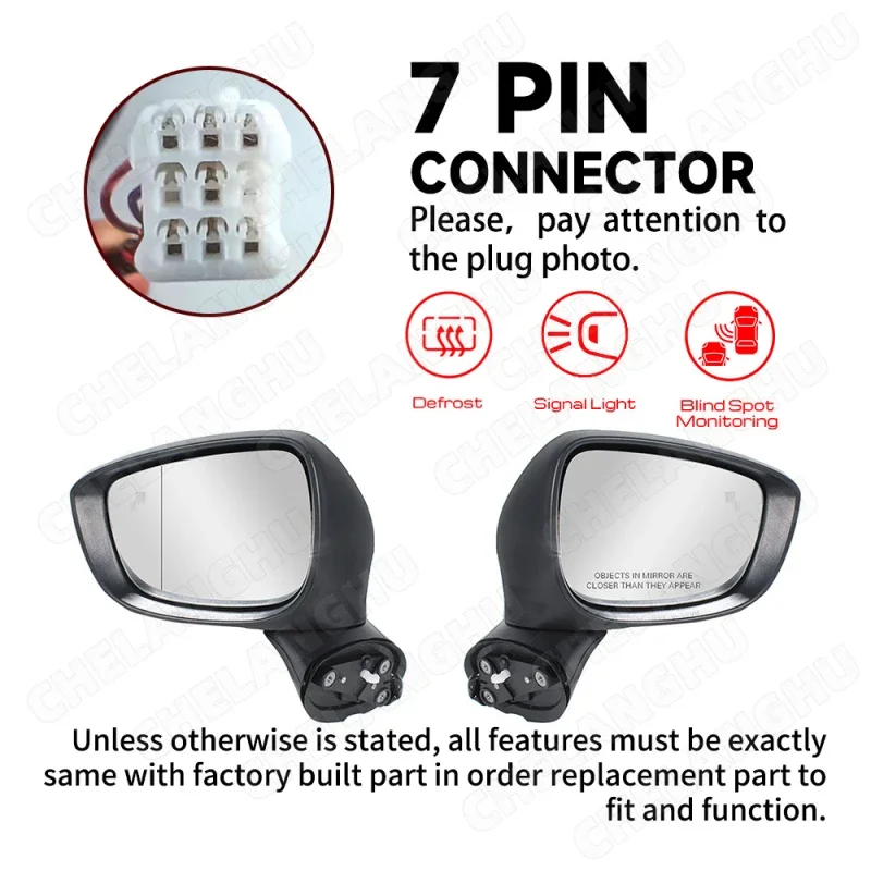 1 пара для Mazda CX-5 2015 2016 автомобильный Стайлинг 7-контактное зеркало заднего вида в