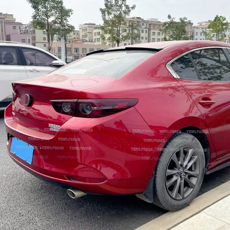 Для Mazda 3 Axela Sedan 202021 22 2023 ABS карбоновый вид/глянцевый черный спойлер на крышу