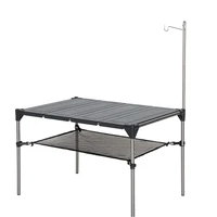 blackdeer outdoor camping desk aluminum alloy folding table portable picnic fishing beer table lightweight rain proof detachable
