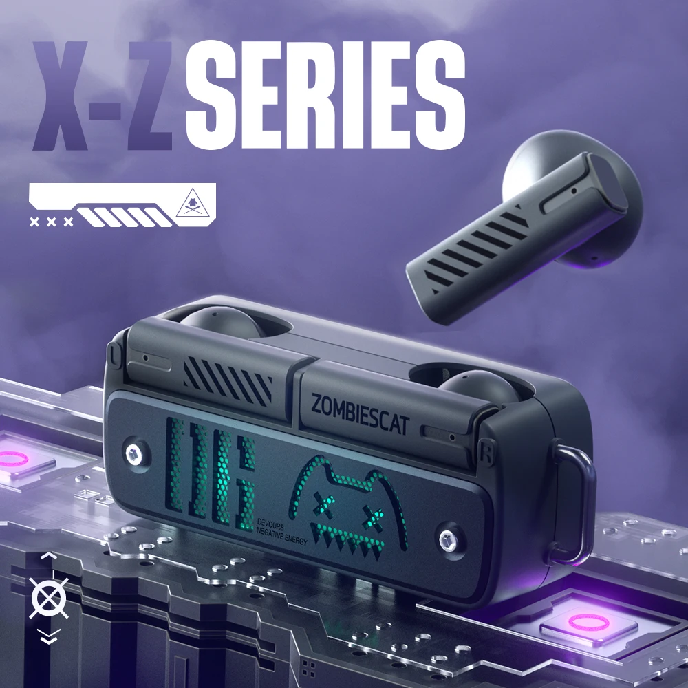 ZOMBIESCAT QCWS-B8 TWS Беспроводные наушники Bluetooth v5.4 с низкой задержкой и длительным