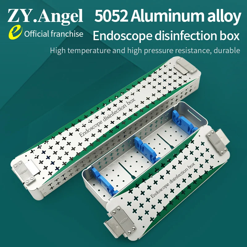 Endoscope lens instrument disinfection box aluminum alloy high temperature and high pressure resistant used by hospital