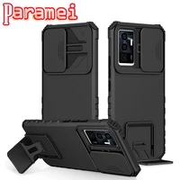 paramei slide camera armor phone case for vivo v23e v23 5g strong anti fall push window bracket protective cover vivo s10e case