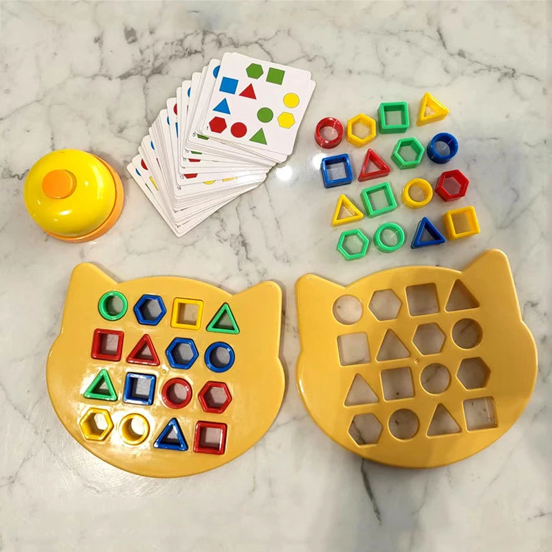 

Baby Montessori Educational Toys DIY Children Geometric Shape Color Matching Puzzle Busy Board Kids Interactive Battle Game Toys