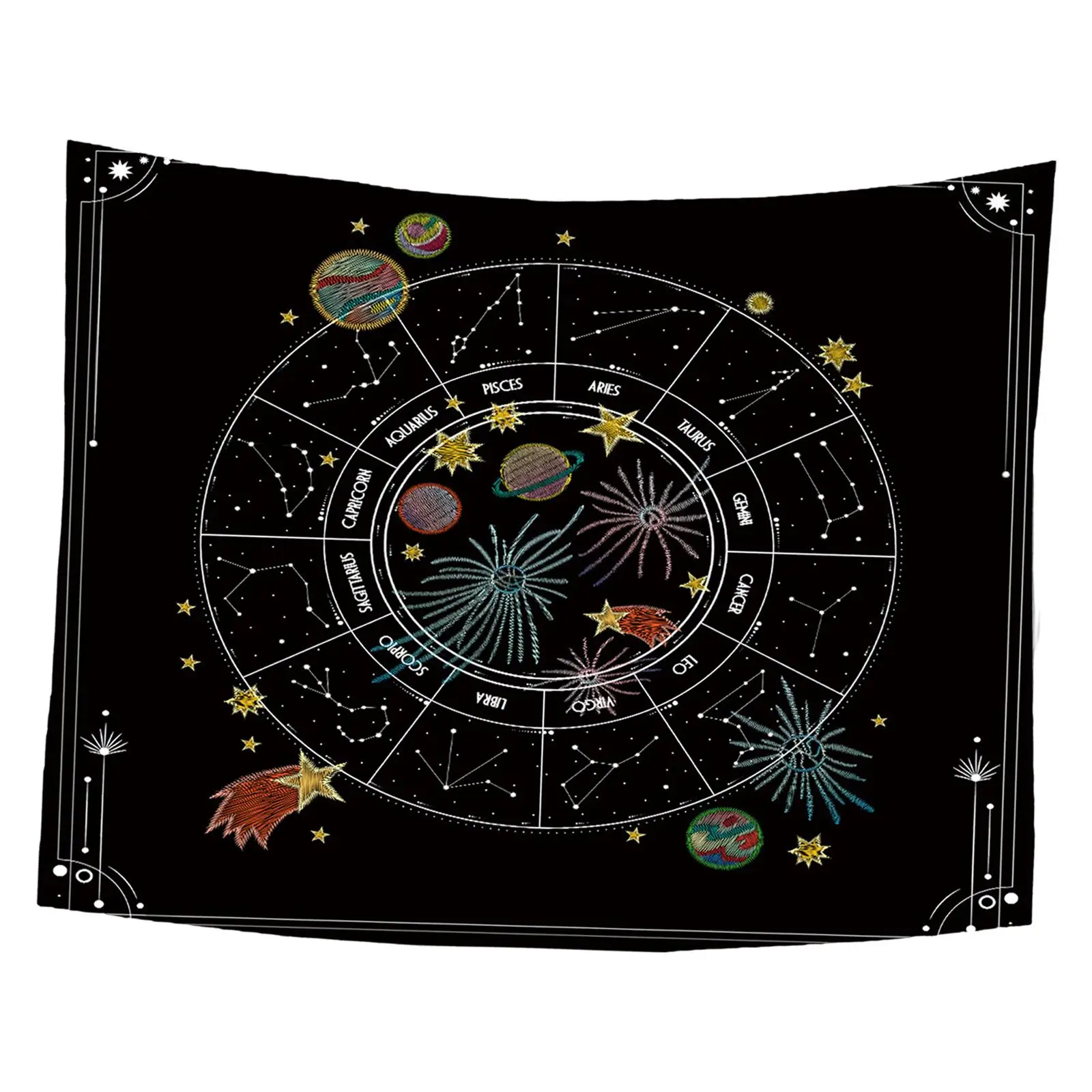 

Bohemian Bohemia Constellation Tapestry Wall Background Decoration Star Photography Props Blanket for Hotel Office Dorm Ceiling