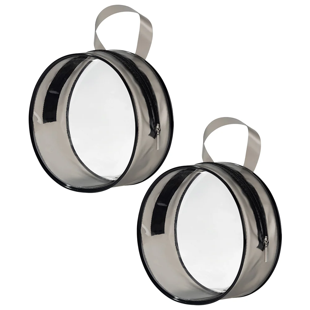 Круглая сумка для хранения косметики 2 шт. мини-заколки волос держатели большая