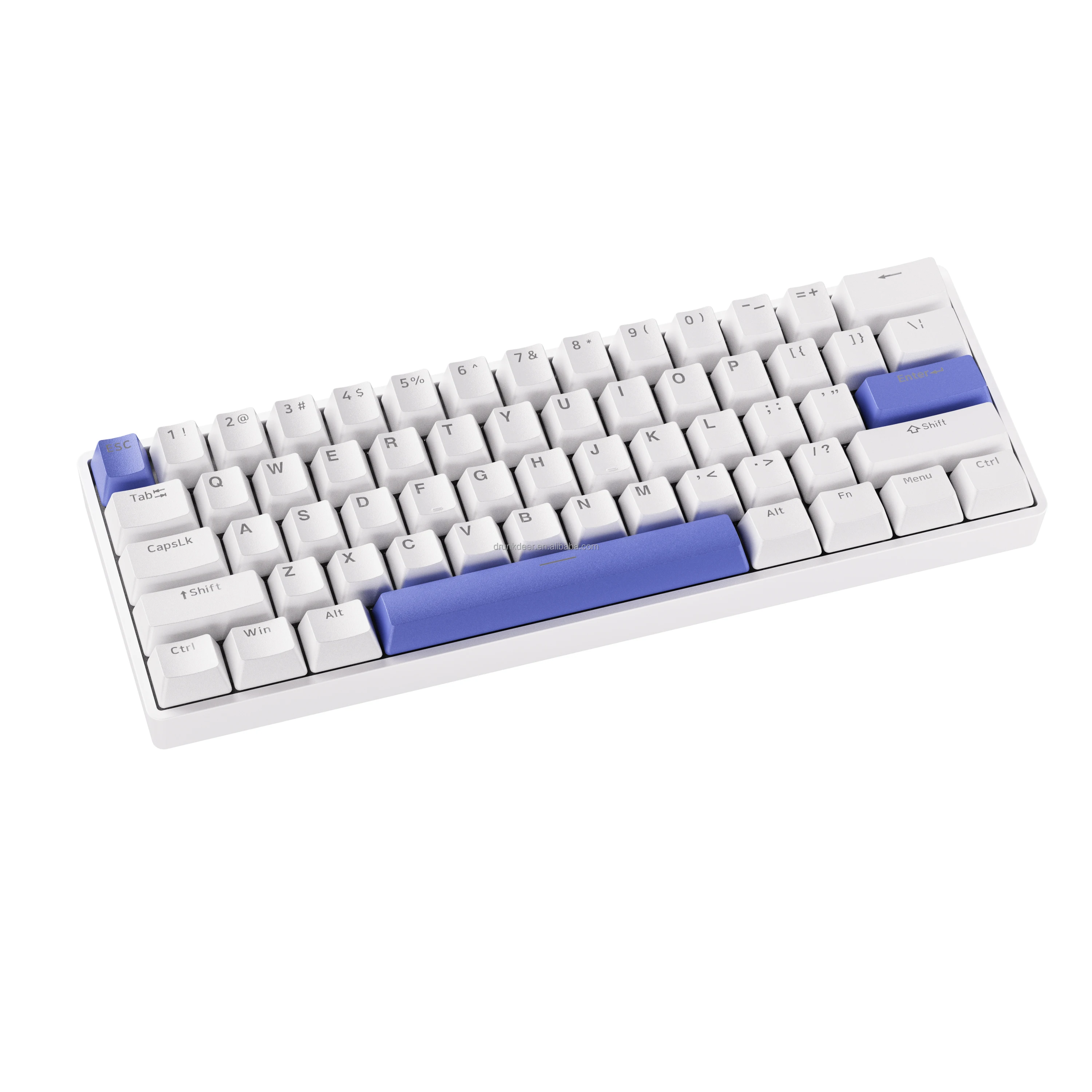 Фото Механическая игровая клавиатура DRUNKDEER G60 с проводным подключением USB Type-C, 62 программируемыми клавишами, RGB-подсветкой, магнитными переключателями RAESA и цифровым блоком №3