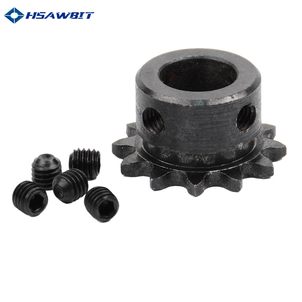 1pc 04C Chain Gear 45# Steel 12 Teeth Industrial Sprocket Wheel With Top Wire Bore 5mm 6mm 8mm 10mm 12mm