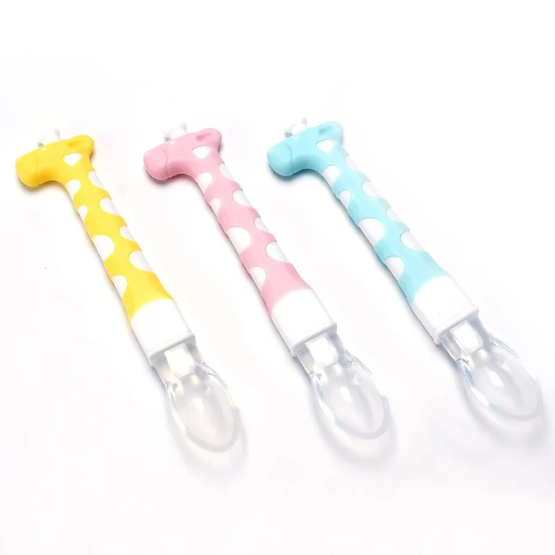 

Baby Silicone Soft Spoon Training Feeding Spoons for Children Kids Infants Temperature Sensing