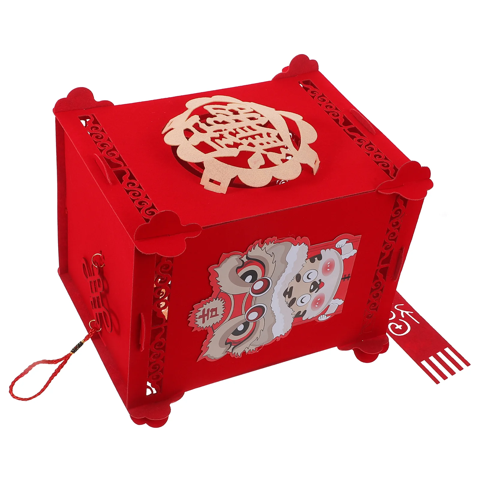 

Year Chinese New Decorations Hanging Decor Lanternsfu Character Ornaments The Red Paper Lunar Lantern