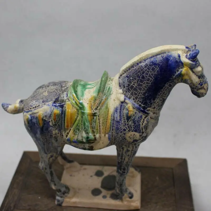 

Tang Tri-Color Glazed Ceramics War Horse Porcelain China Handwork Collection