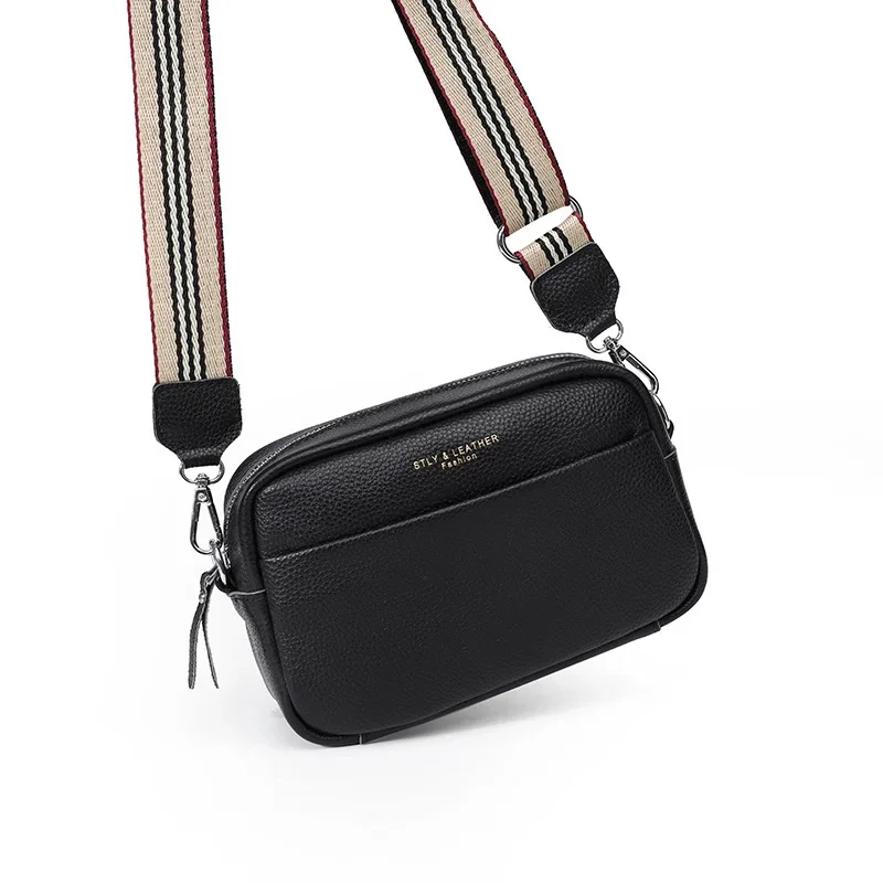 

New Vintage Crossbody Cowhide Cell Phone Shoulder Bag Genuine Leather Messenger Bags 2023 Daily Use For Women Wallet HandBags