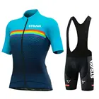 Женский летний комплект одежды Strava из Джерси с коротким рукавом и шорт-униформы для езды на велосипеде на горном велосипеде, комплект одежды для езды на велосипеде, 2022