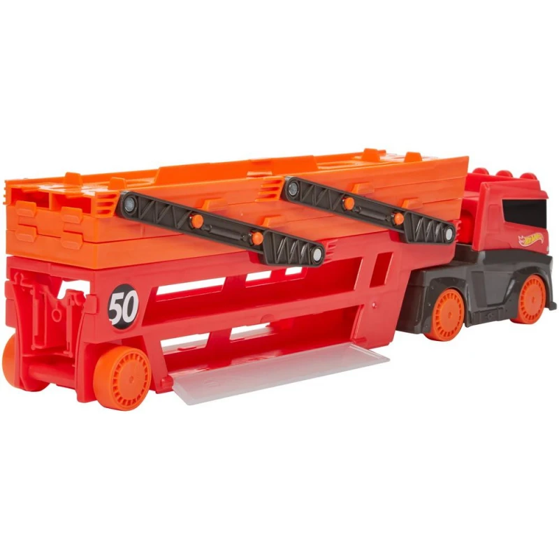 Машинка Mattel Hot Wheels Мега грузовик с хранилищем для машинок GHR48|Наземный транспорт| |