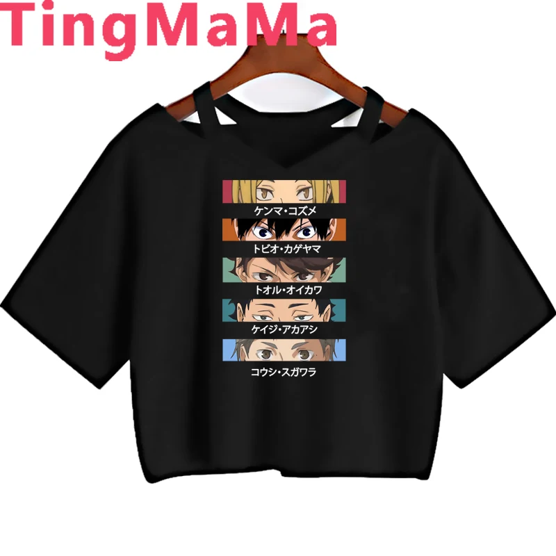 Женская футболка с рисунком Oya Haikyuu японская Y2k в стиле Харадзюку - купить по