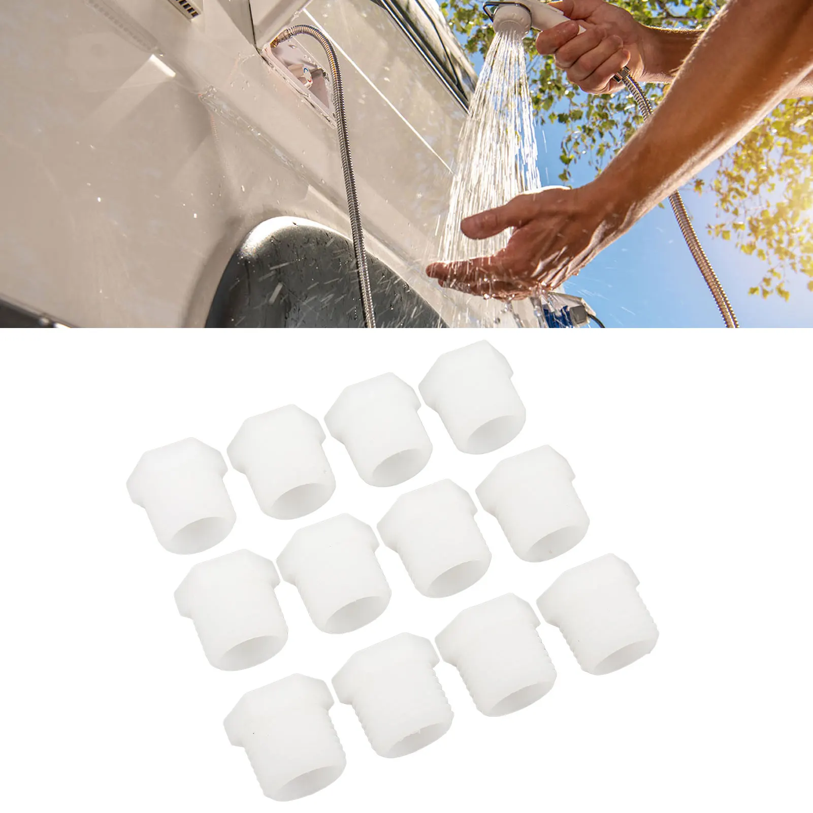 12 шт., комплект сливной пробки для водонагревателя для автодома, 1/2 дюйма, белая пластиковая сливная пробка для кемпера для водонагревателей Atwood