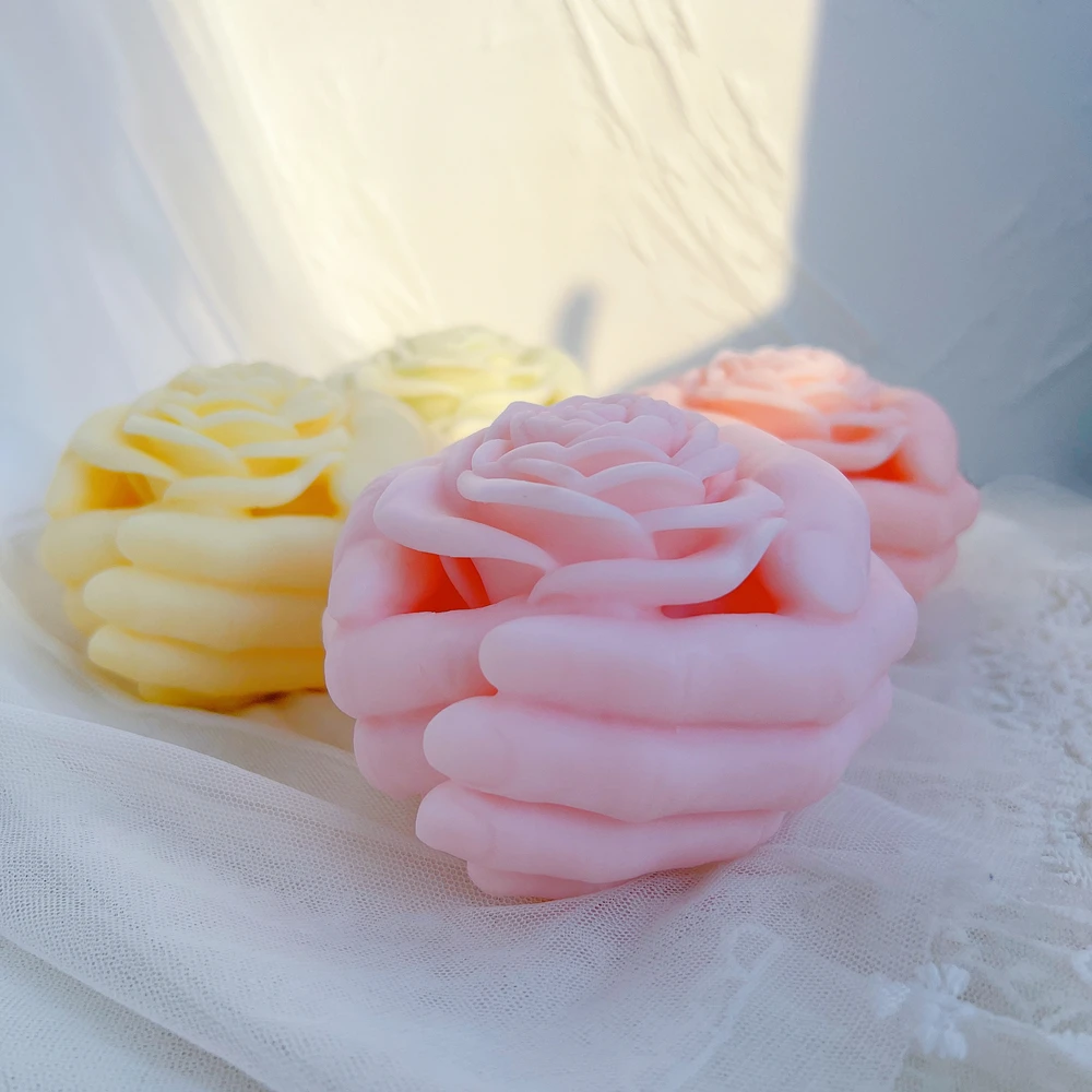 Силиконовая форма в виде розы свечи подарок на день Святого Валентина домашний