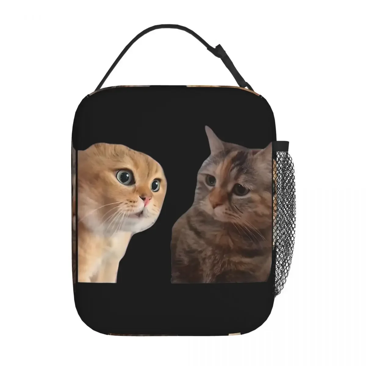 Два кота говорящие мем изолированные сумки для обеда сумка-холодильник