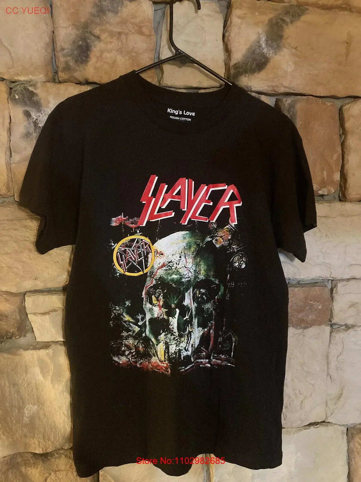 Футболка M Slayer в классическом стиле металлическая с изображением короля Керри