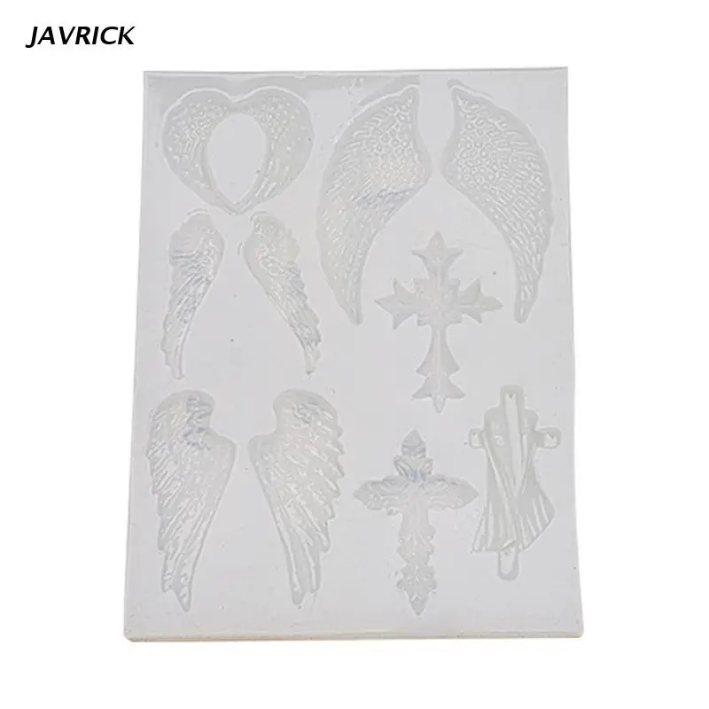 

Крылья крест перо Очаровательная каучуковая силиконовая форма женский брелок подвеска