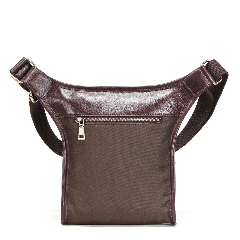 Men's Shoulder Bag Square Soft Genuine Cow Leather Casual Fashion Crossbody Bag