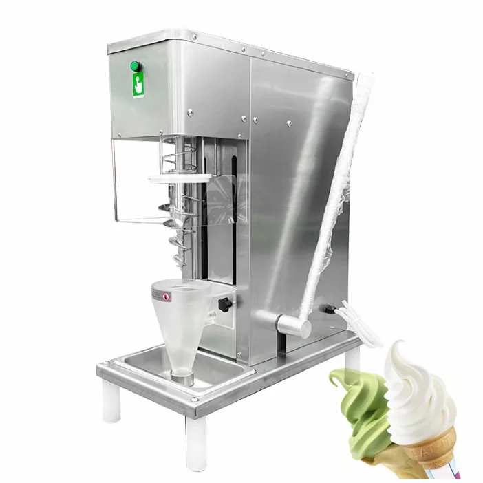 Swirl Fruits Ice Cream Mixing Machine Stir Frozen Yogurt Ice Cream Mixer Swirl Real Fruit Ice Cream Blender with Factory Price