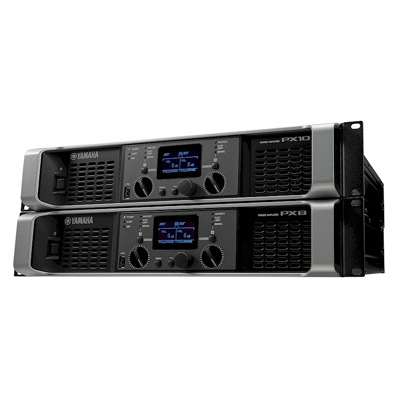 Двухканальный легкий усилитель мощности Yamaha PX8 мощностью 2x1050 Вт с DSP