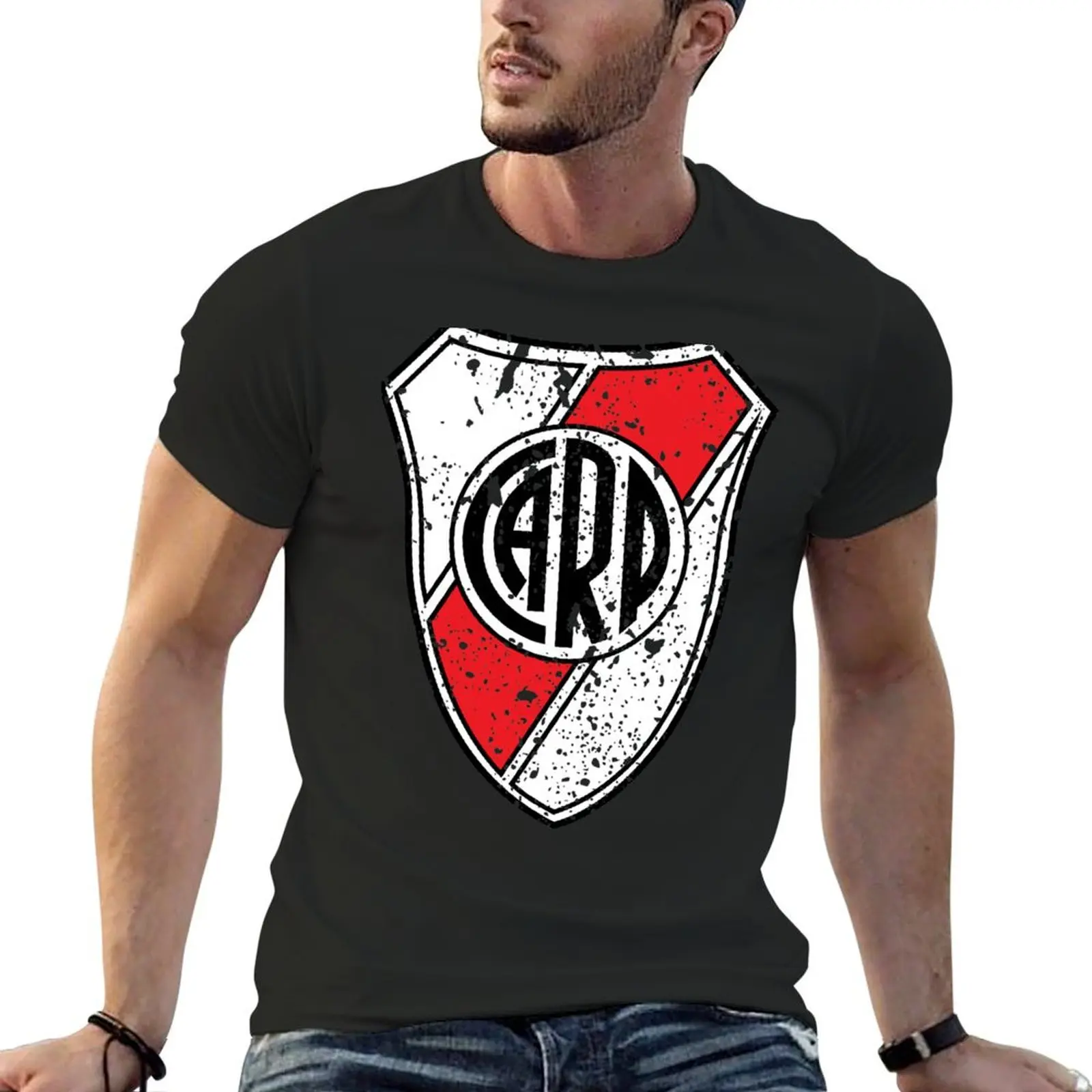 Мужская футболка River Plate хлопковая быстросохнущая с животным принтом