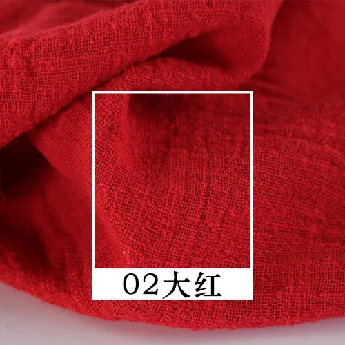 Мягкая льняная плотная хлопчатобумажная ткань для шитья однотонная тонкая