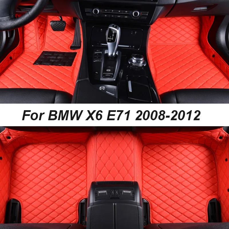 

Car Floor Mats For BMW X6 E71 2008-2012 DropShipping Center Interior Accessories 100% Fit Leather Carpets Rugs Foot Pads