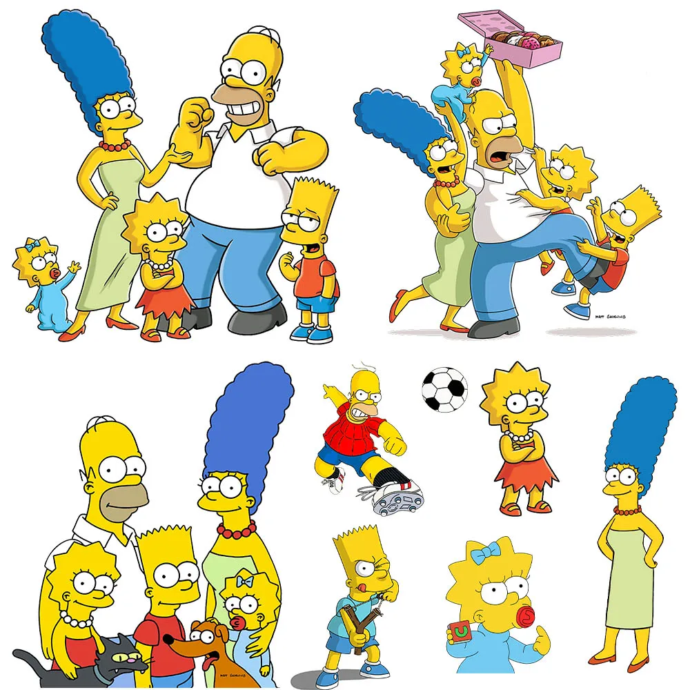 Нашивки из м/ф Симпсоны Disney термотрансферные наклейки для одежды - купить по