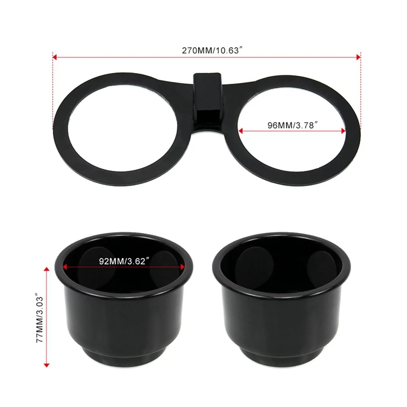 Passenger Grab Handle Cup Holder Kit For Polaris RZR 4 570 800 900 1000 / PRO XP Accessories