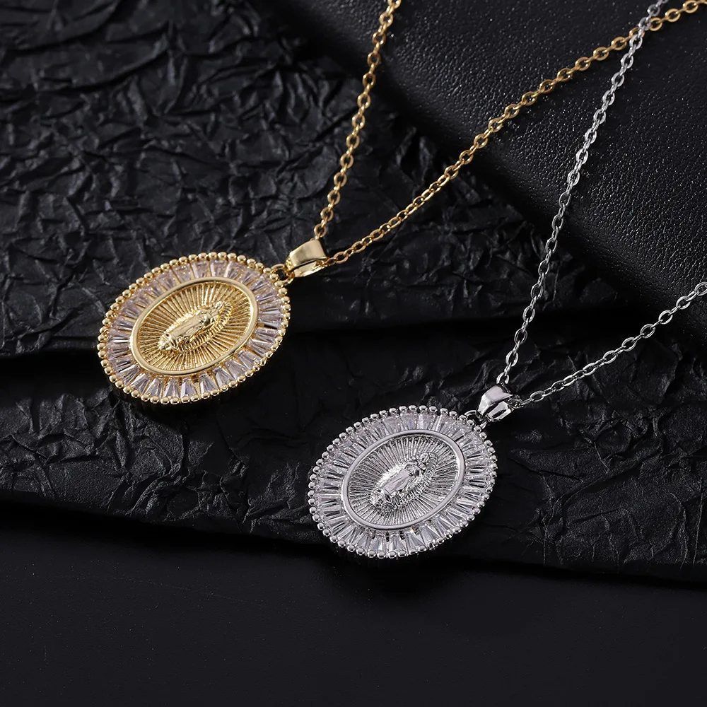 Женское ожерелье с подвеской изображением Девы